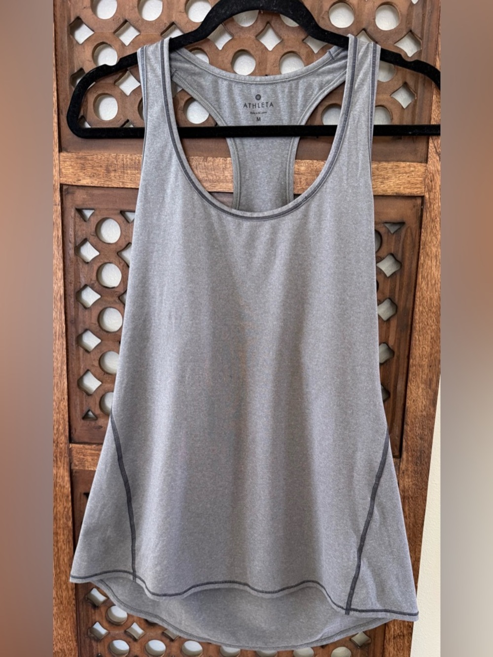 Athleta Women's Light Gray Racerback A-Line Tank